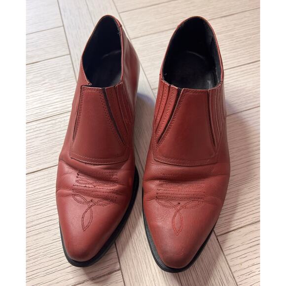 Durango ladies red leather western ankle cowgirl boots. Slip on. Sz 7.5 - Picture 2 of 8